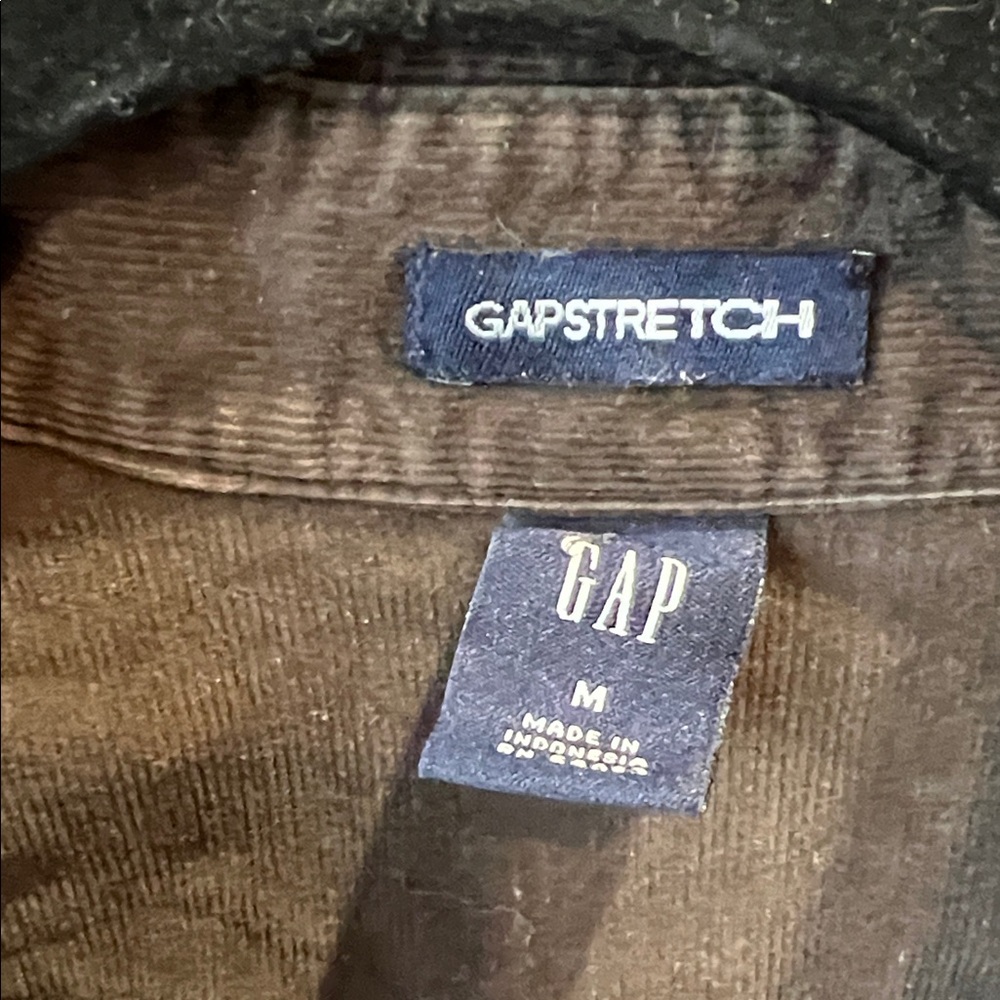 GAP stretch Women's Dark Brown Corduroy  Shirt- Med - Picture 2 of 5